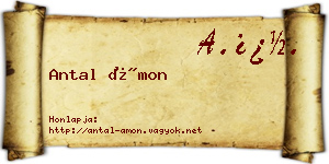 Antal Ámon névjegykártya